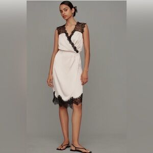 Anthropologie sleeveless Vneck Wrap Midi Dress New With Tag Size XS